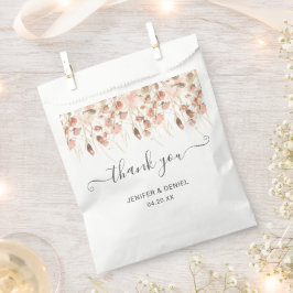 Boho Dried Watercolor Floral Wedding Geschenktütchen