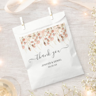 Boho Dried Watercolor Floral Wedding Geschenktütchen