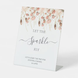 Boho Dried Watercolor Floral Wedding Sockelschild