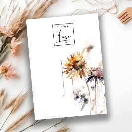 Boho Dry Wildblume Logo Haarpin Schmuck-Display Visitenkarte