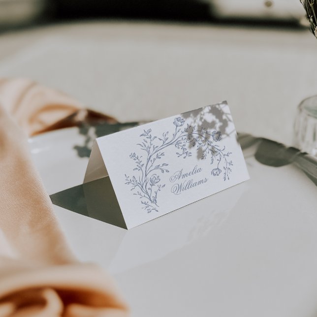 Boho Dusty Blau Floral Boho Hochzeit Platzkarten Tischnummer (Von Creator hochgeladen)