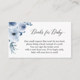 Boho Dusty Blue Floral bringen Bücher für Babydusc Begleitkarte