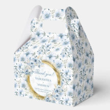 Boho Dusty Blue Gold Wedding Danke Box