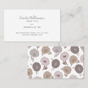 Boho Dusty Lavender Gärtner Floral Visitenkarte