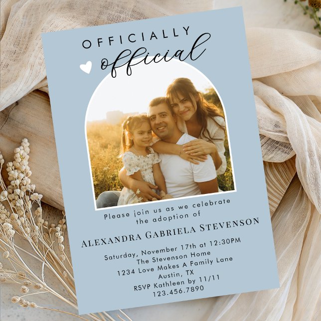 Boho Dusty Offizielle Adoption Einladung (Von Creator hochgeladen)