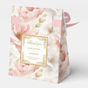 Boho Dusty Pink Gold Floral Gastgeschenk Hochzeit  Geschenkschachtel