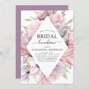 Boho Dusty Pink Lila Brautparty Luncheon Invi Einladung