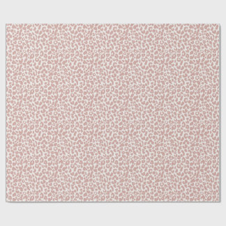 Boho Dusty Rose Leopard Print  Geschenkpapier