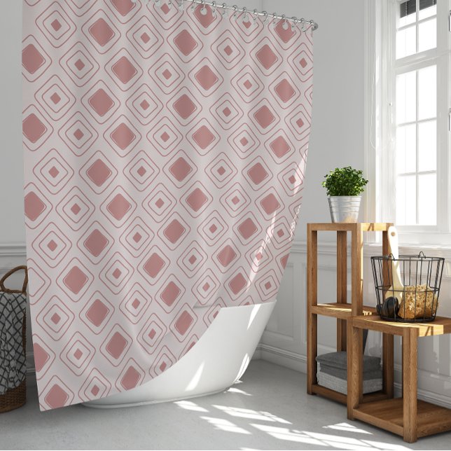 Boho Dusty Rose Tribal Geometric Aztec Muster Duschvorhang (Boho Dusty Rose Tribal Geometric Aztec Pattern Shower Curtain)