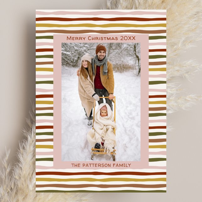 Boho Earth Tones Hand gezeichnet Faltschachtel Wei Karte (Von Creator hochgeladen)