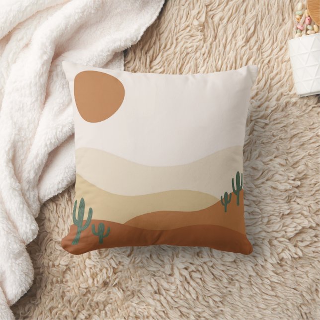 Boho Earth Tones Throw Pillows Kissen (Decke)