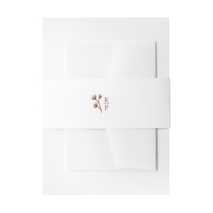 Boho Earthy Botanical Elegant Ivory Minimal Einladungsbanderole