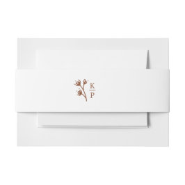 Boho Earthy Botanical Elegant Ivory Minimal Einladungsbanderole