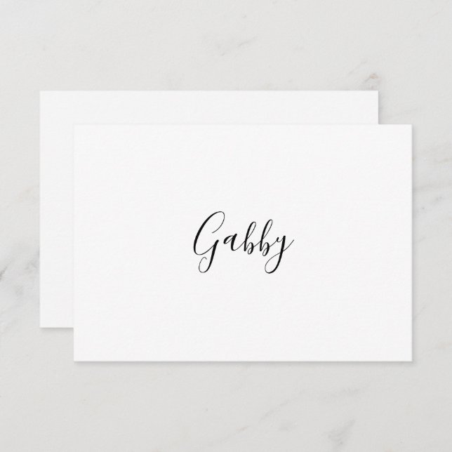 Boho Earthy Botanical Elegant Ivory Platzkarte (Vorne/Hinten)