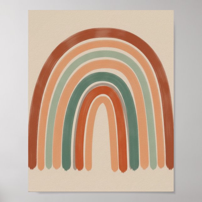 Boho Earthy Rainbow - Kinderzimmer Wall Art Poster (Vorne)