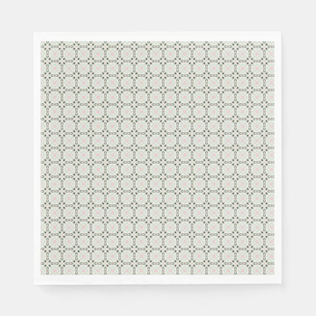 Boho Eclectic Intricate Delicate Weihnachtsmuster Serviette (Vorderseite)