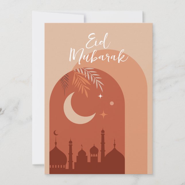Boho Eid Mubarak Eid Card Einladung (Vorderseite)