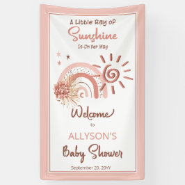 Boho Ein wenig Ray der Sonnenschein-Girl-Babydusch Banner