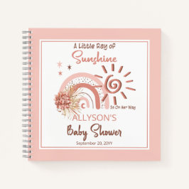 Boho Ein wenig Ray der Sonnenschein-Girl-Babydusch Notizbuch