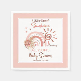 Boho Ein wenig Ray der Sonnenschein-Girl-Babydusch Serviette