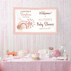 Boho ein wenig Ray Sunshine Girl Shower Ban Banner