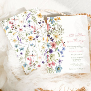 Boho Eine kleine Wildblume Girl Babydusche Einladung
