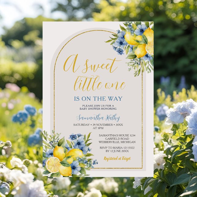 Boho eine süße kleine Zitronenblütendusche Einladung (Von Creator hochgeladen)