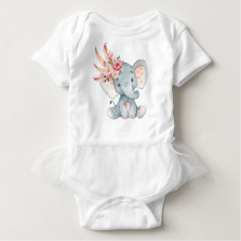 Boho Elefant-Baby-Ballettröckchen-Spielanzug-1. Baby Strampler