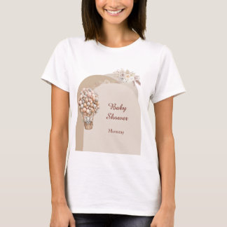 Boho-Elefanten-Heißluftballon Neutrales Mami-wird- T-Shirt