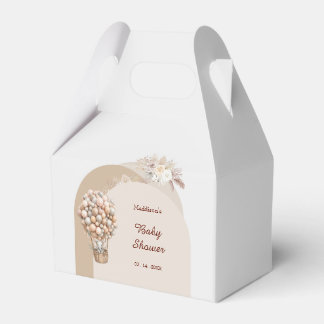 Boho-Elefanten-Heißluftballon Neutrales Pampas Geschenkschachtel