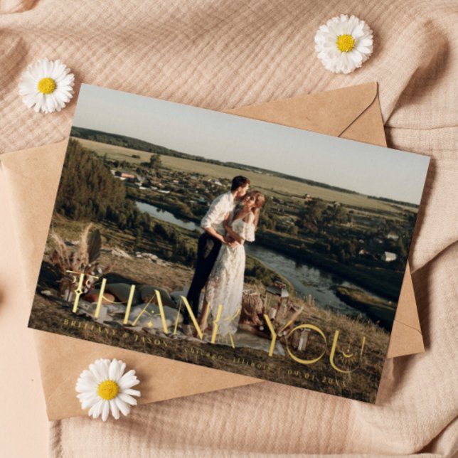 Boho Elegance Horizontal Wedding Card Folieneinladung (Von Creator hochgeladen)