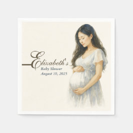 Boho Elegant  baby shower Asian mom-to-be Serviette