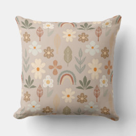 Boho Elegant Chic Floral Earthtone Gift Kissen