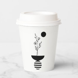 Boho Elegant Flower Pappbecher