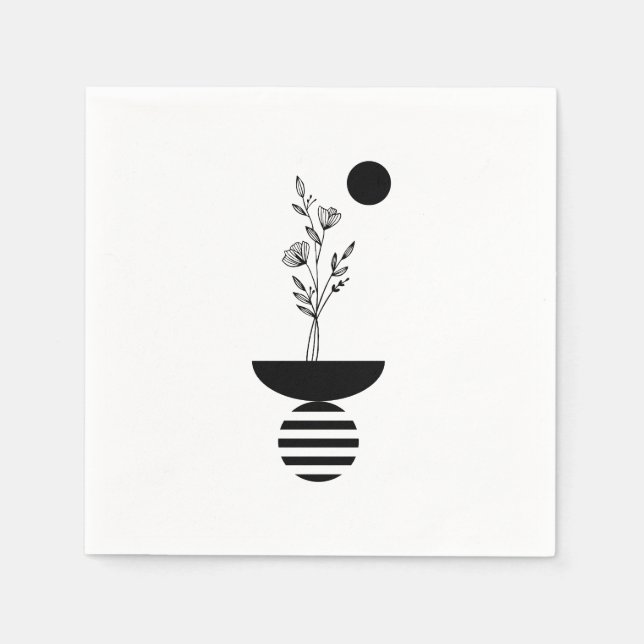 Boho Elegant Flower Serviette (Vorderseite)