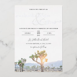 Boho Elegant Greenery Foto Joshua Tree Wedding Folieneinladung