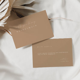 Boho Elegant Pale Taupe Bridesmaid Vorschlag Card Einladung