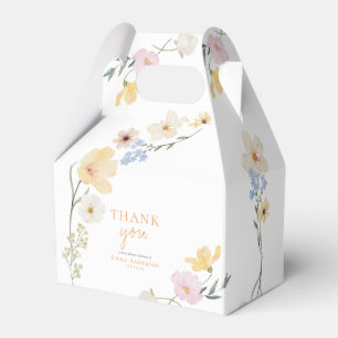 Boho elegant Pastell-Wildblumen-Babyparty Geschenkschachtel