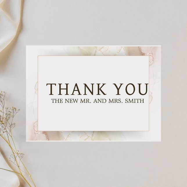 Boho Elegant Wedding Dankeskarte (Modern Boho Elegant Wedding Thank you Card)