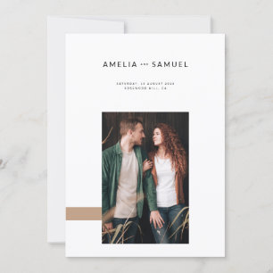 Boho-Elegante-Minimalistische-Hochzeit Einladung