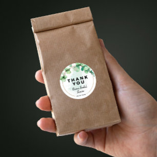 Boho elegante moderne Grünanlage Eukalyptus Hochze Runder Aufkleber