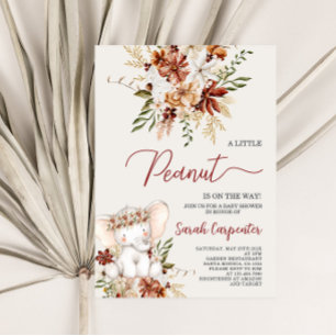 Boho Elephant Baby Shower Girl Einladung