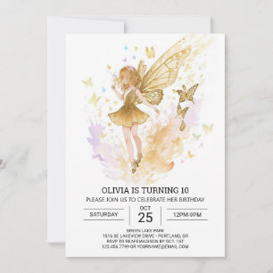 Boho Enchanted Fairy Birthday Celebration Einladung