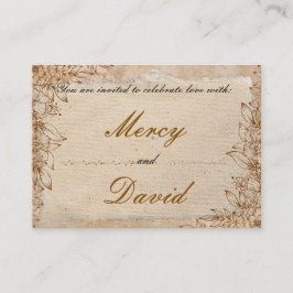 Boho Engagement Invitation Card Begleitkarte