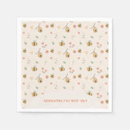 Boho Erbe Tag 1. Geburtstag Serviette