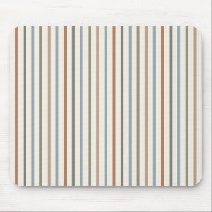 Boho-Erde-Ton senkrechte Streifen minimalistisches Mousepad
