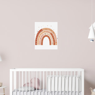 Boho-Erdiger Regenbogen-Ästhetik Poster