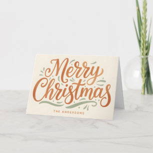 Boho Erdiges Skript Frohe Weihnachten