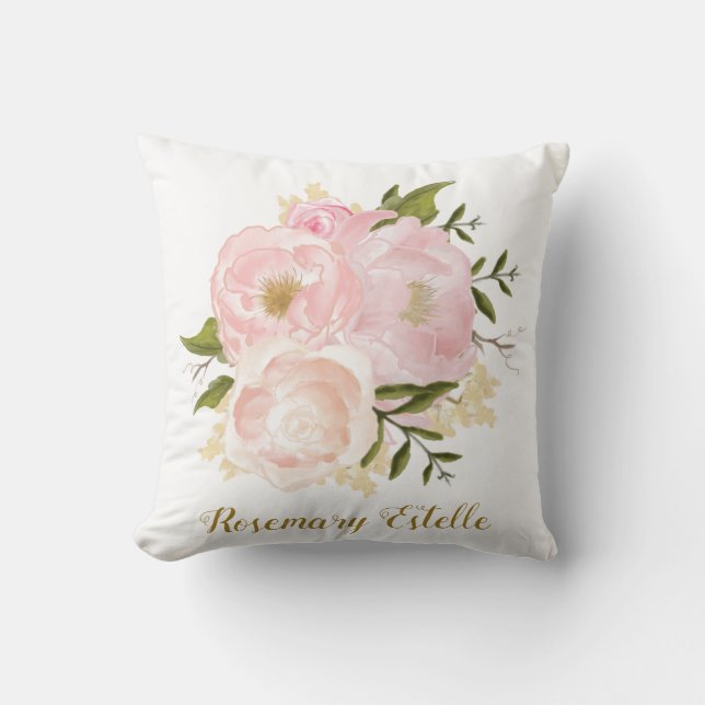 Boho erröten rosa kissen (Vorderseite)