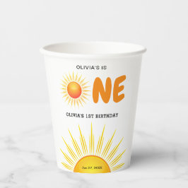 Boho Erste Reise um die Sonne 1. Geburtstag Pappbecher